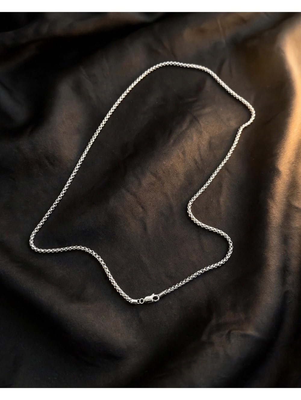 Sterling Silver Popcorn Chain Necklace – 24 Inch, Lobster Clasp, S925